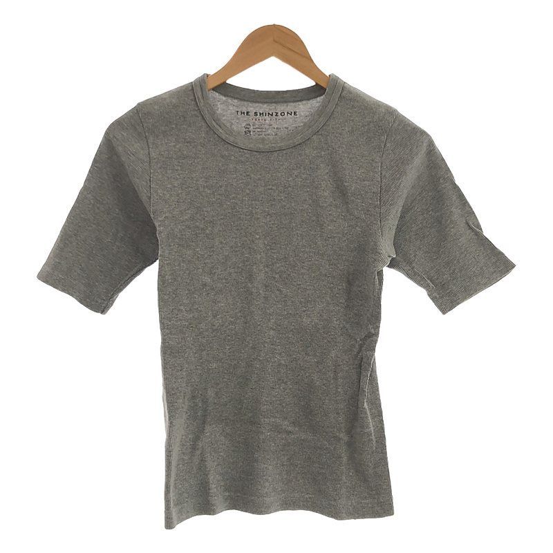 Shinzone / シンゾーン | ５分袖リブＴシャツ | F | レディース