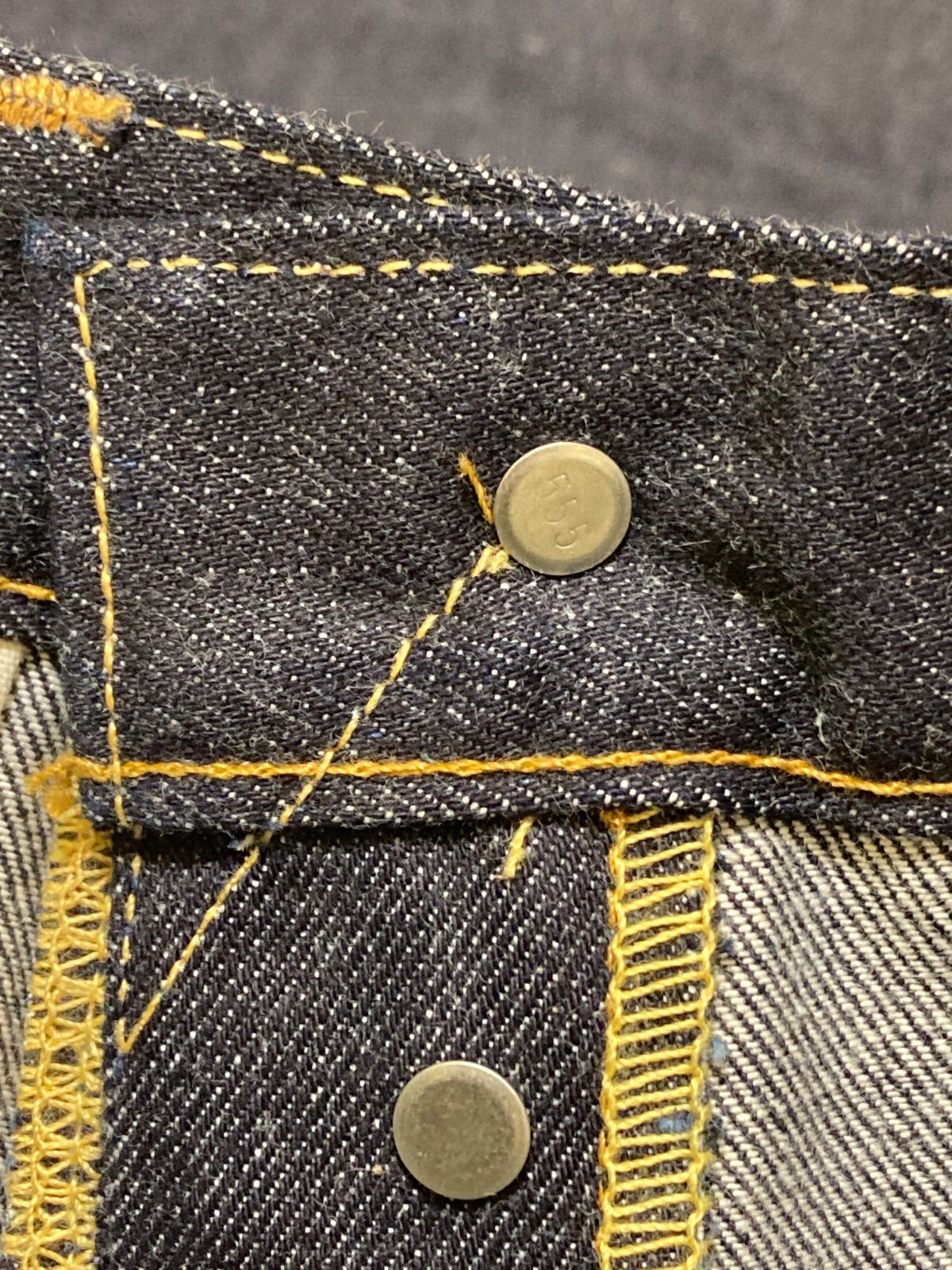 50's Levi's 501xx ギャラ入り紙パッチ 55モデル バレンシア復刻 刻印