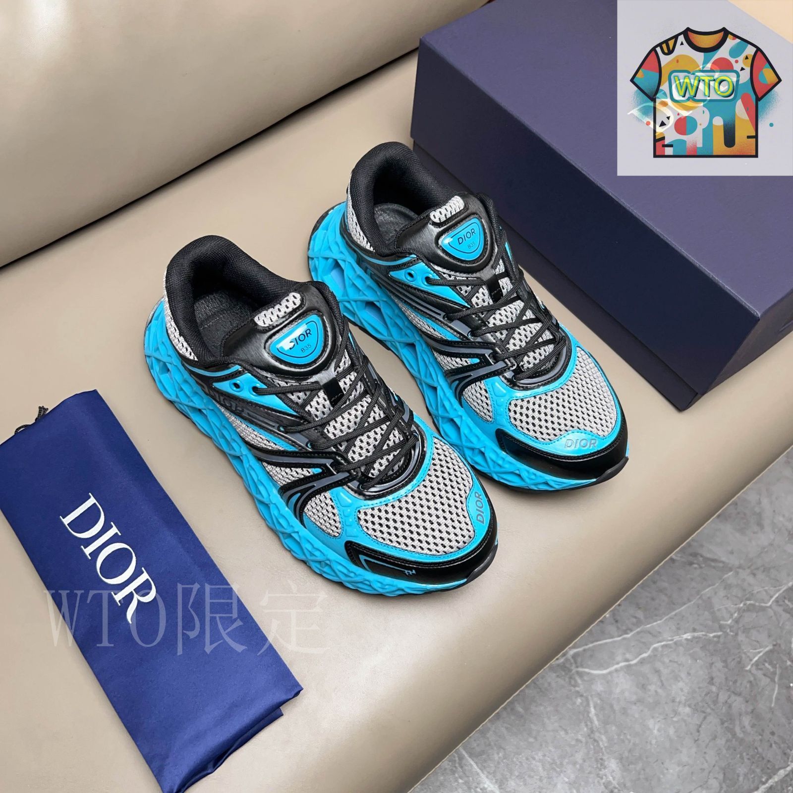 ディオール DIOR スニーカー B35 NXXT ファブリック & メッシュ B35 NXXT Sneaker White Technical Fabric and White Technical