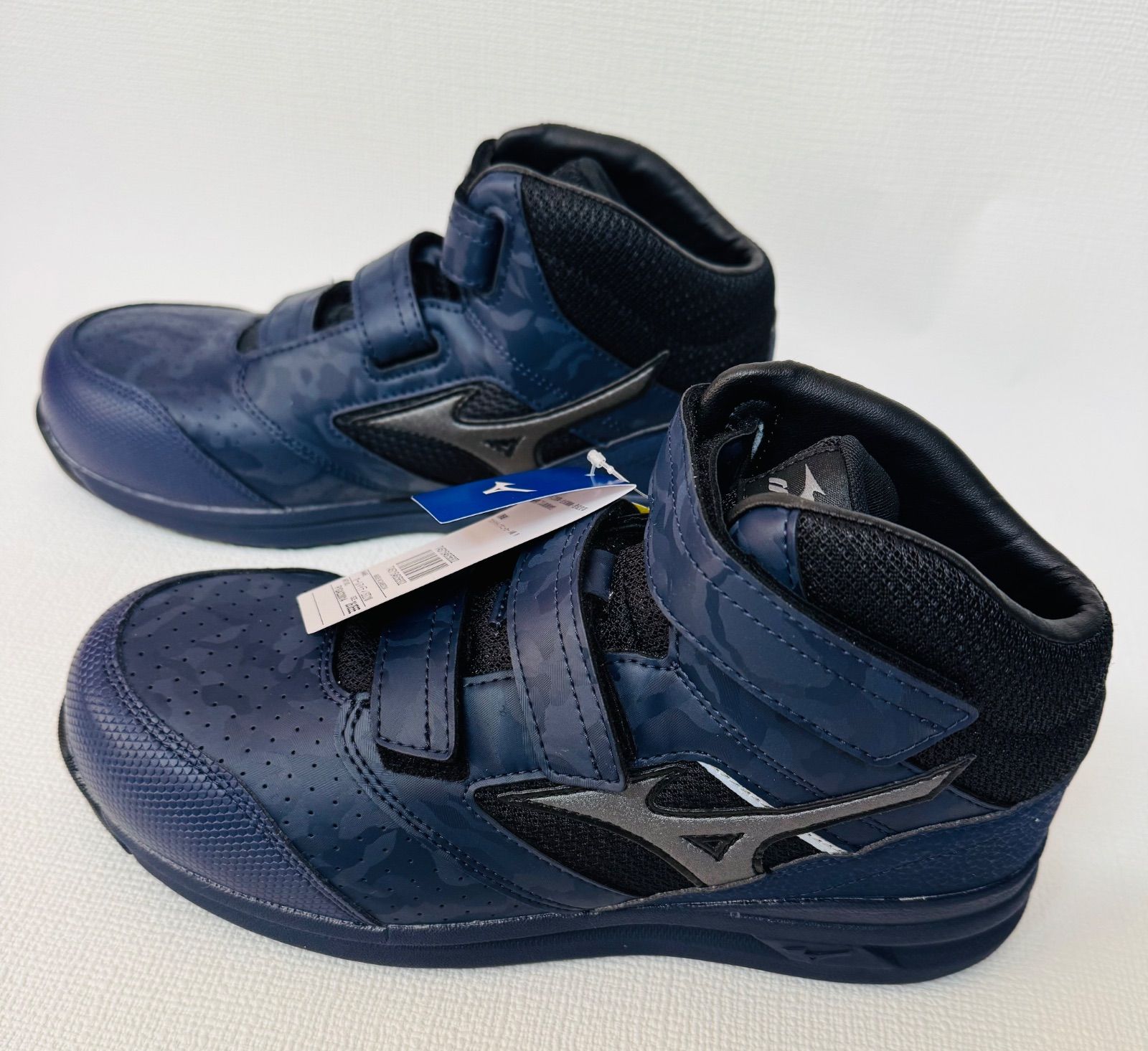 MIZNO 安全靴 ブラックカモフラージュ ハイカット Mizuno 迷彩柄