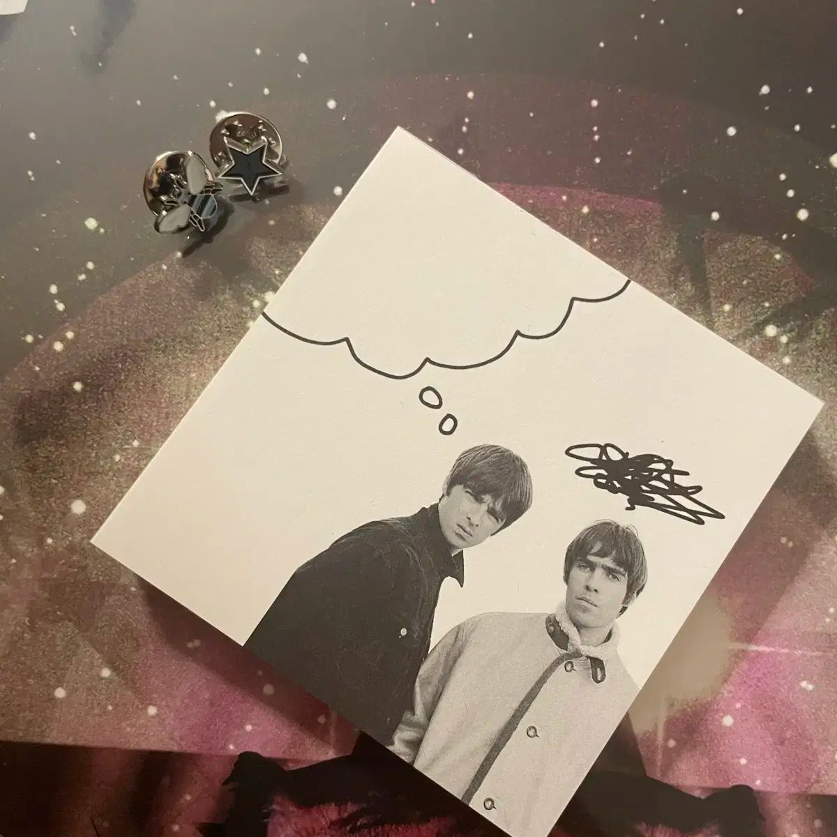 適切な NO EL ギャラガー lp 3 種 バッジ メモ用紙 最低の価格！