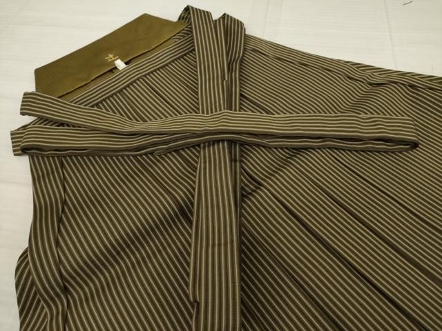 平和屋着物○男性 馬乗り袴 縞 正絹 逸品 AAAT0841ck - メルカリ