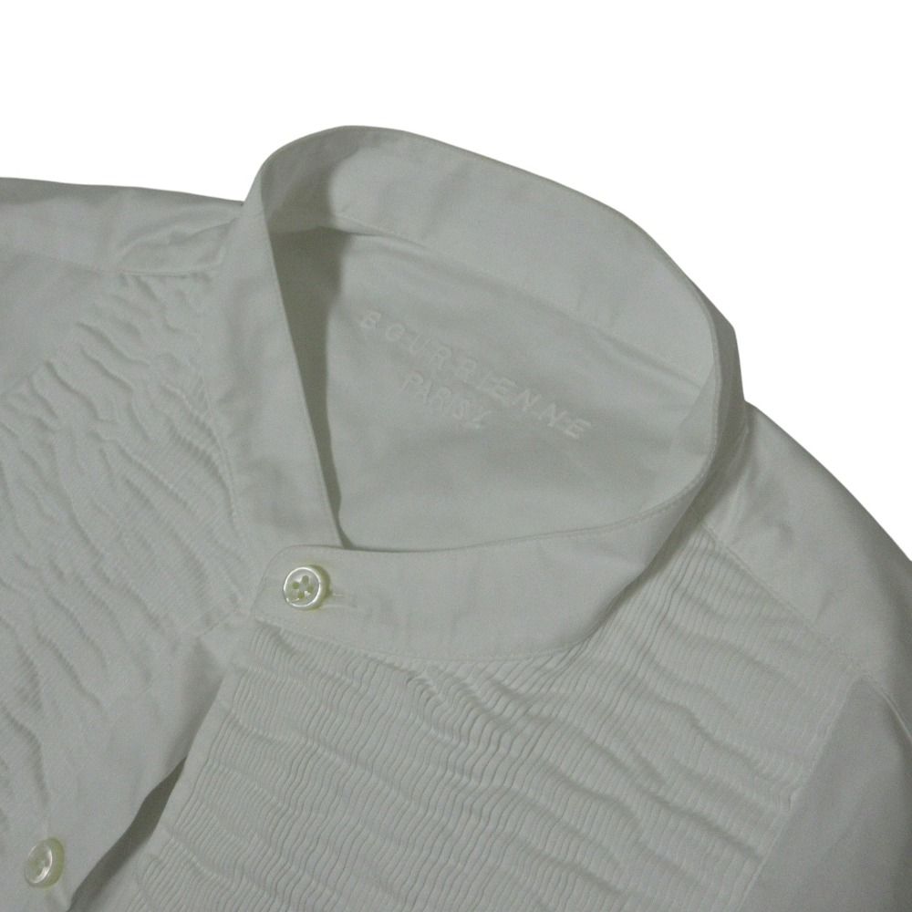 良品 BOURRIENNE Paris X ブリエンヌパリディス バンドカラーシャツ ブラウス 38 ホワイト レディース 古着 中古 USED 良品 BOURRIENNE Paris X ブリエンヌパリディス バンドカラーシャツ