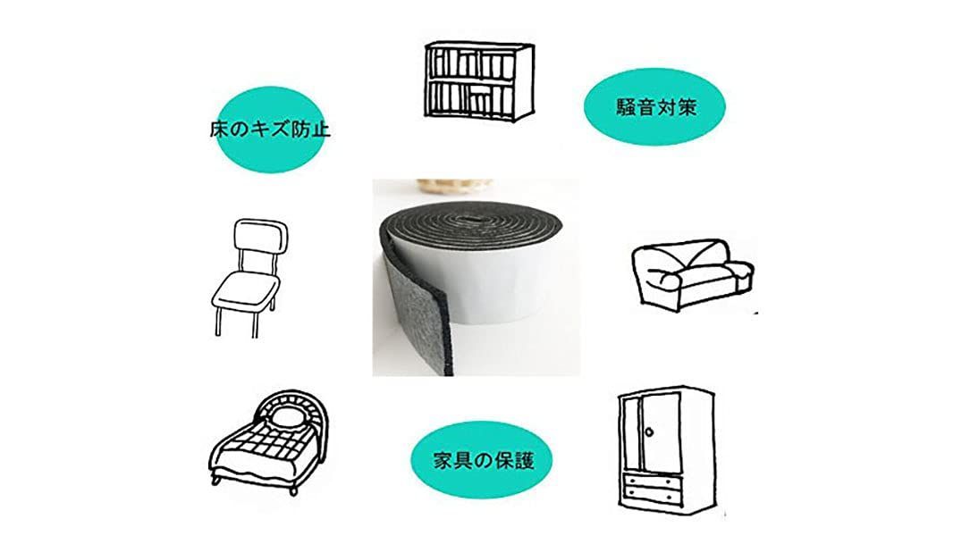 お急ぎ下さい 床のキズ防止テープ