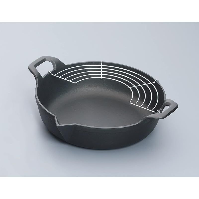 岩鋳 Iwachu 天ぷら鍋 黒 内径26.5cm 南部鉄器 天ぷら鍋平底27 0 USTAUSTRALIA_COM_AU