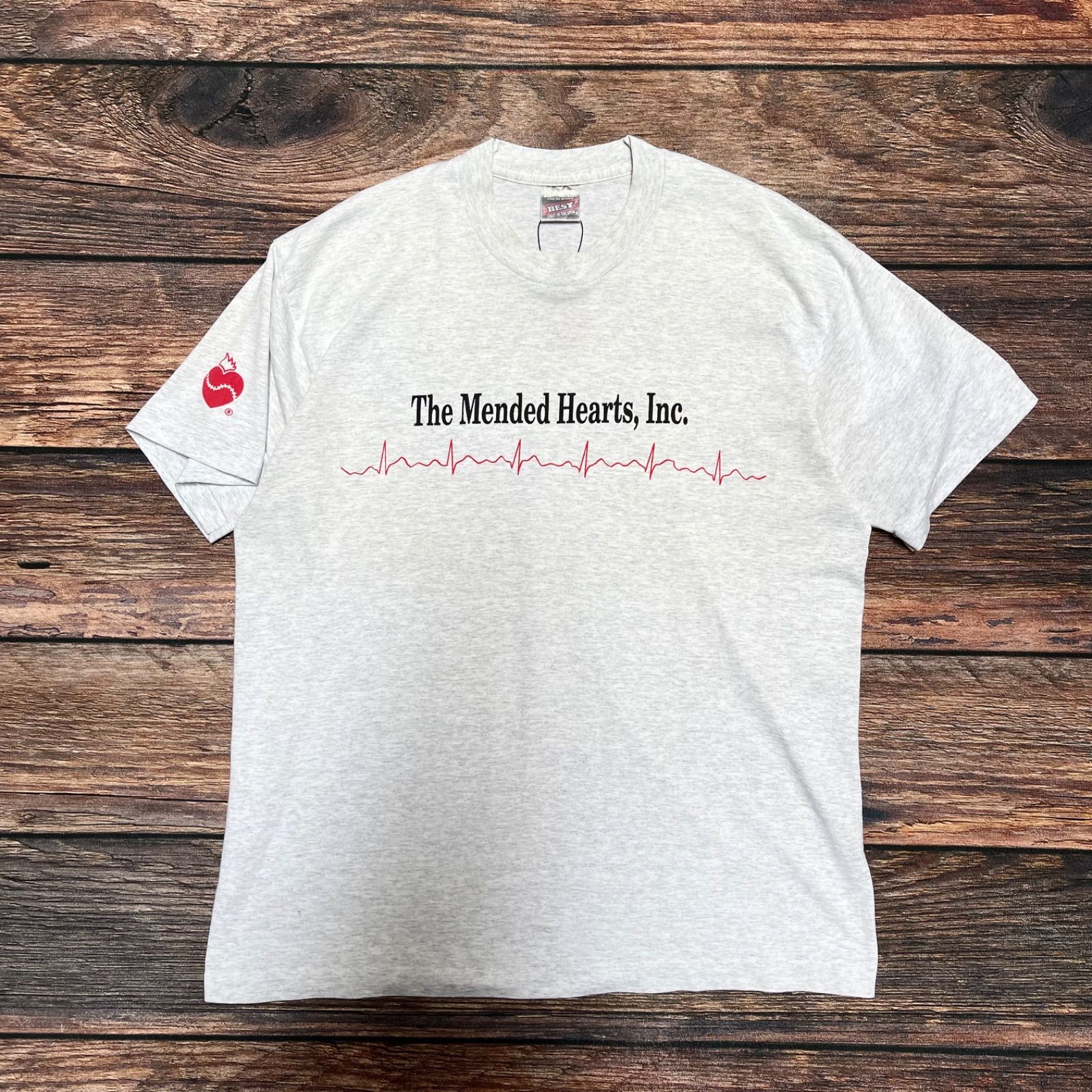 90 s The Mended Hearts Inc. BEST FRUIT OF THE LOOM T-shirt 半袖Tシャツ シングルステッチ Lサイズ