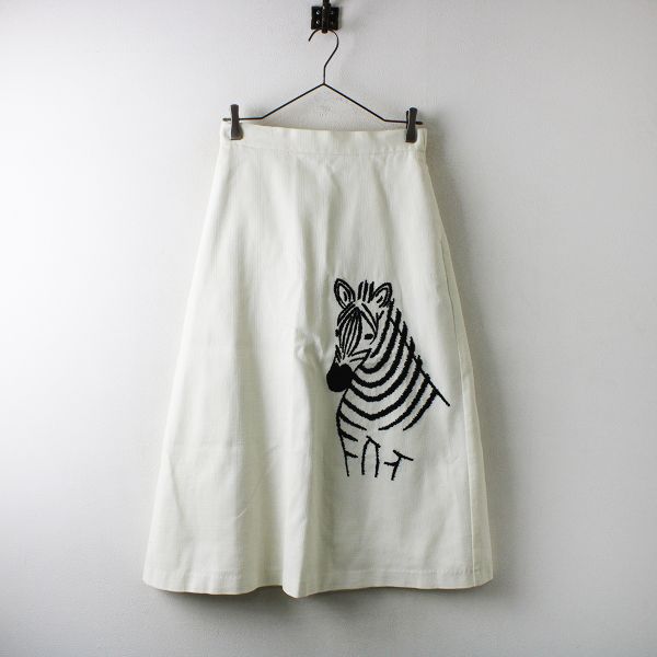 美品 2021SS MUVEIL ミュベール MA211FS010 シマウマ刺繍