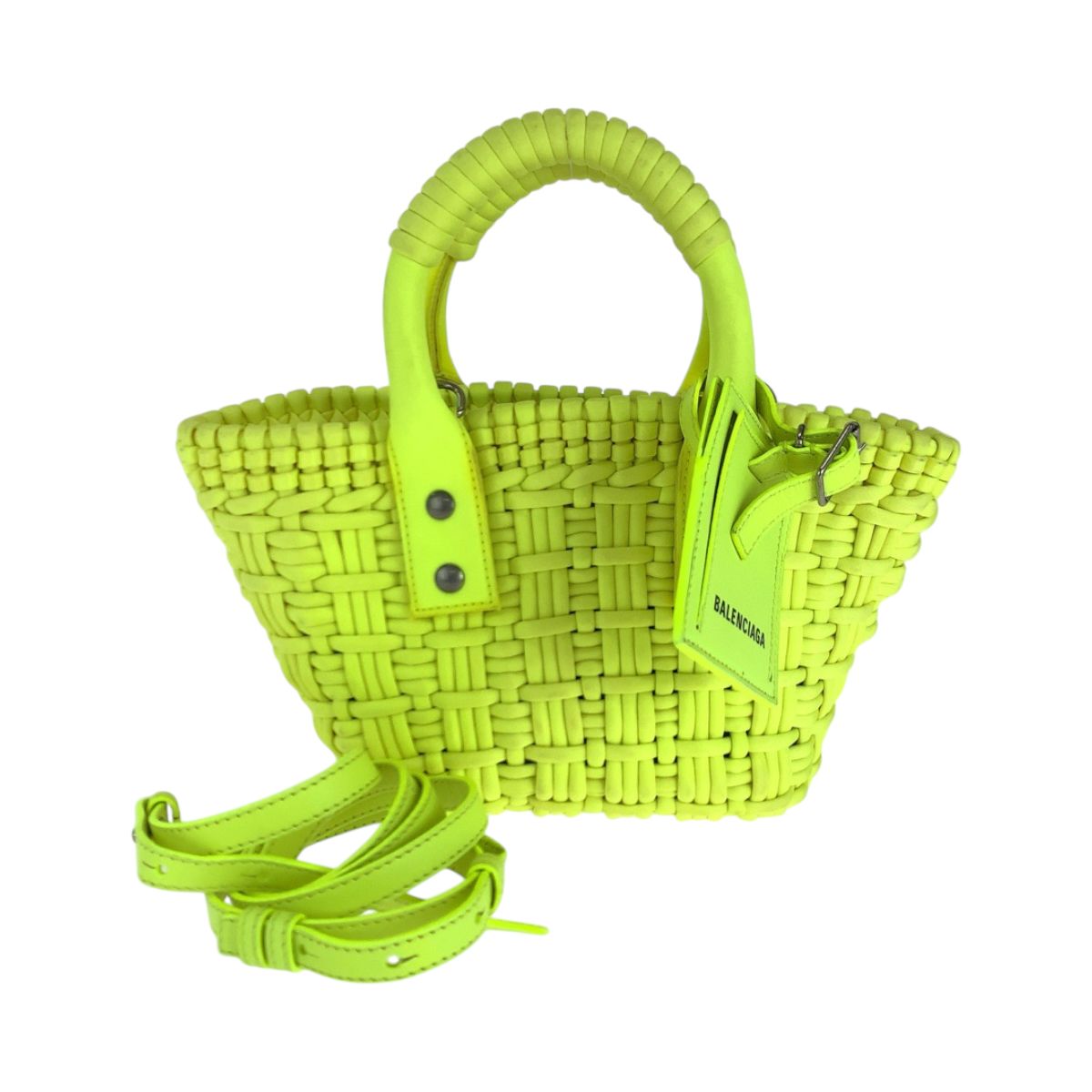 BALENCIAGA バレンシアガ ビストロ XXS バスケットバッグ ネオン