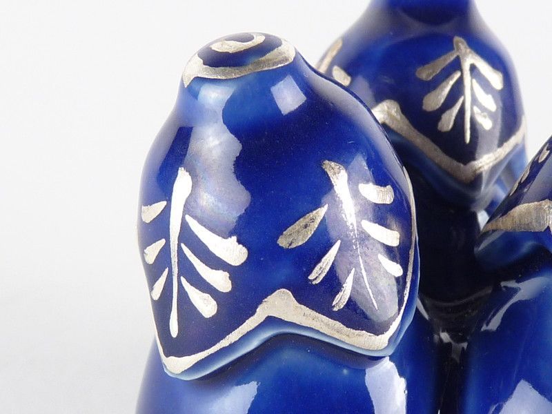 清宮】平安 高野昭阿弥 作「茄子 蓋置」共箱 高さ 約5.5cm 幅 約