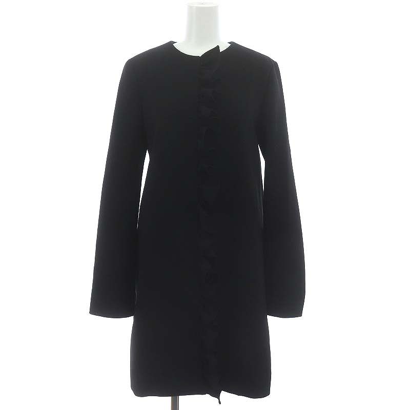 YOKO CHAN ヨーコチャンフロントラッフルボックスプリーツコート38