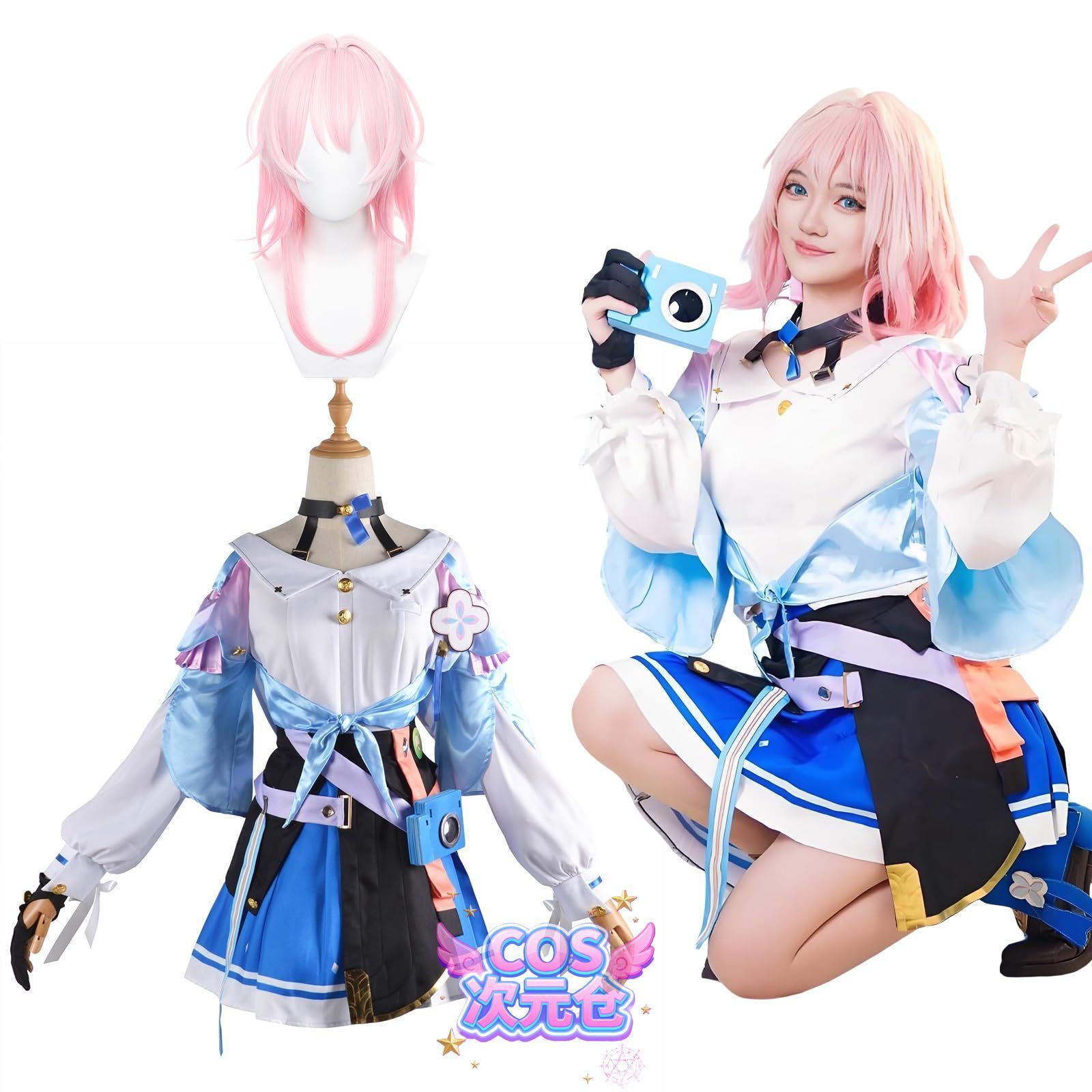 三月なのか ウィッグ付き 神併 崩壊スターレイル コスプレ ウィッグ付き ホタル 開拓者 ロビン 花火 ブラックスワン ゲーム コスプレ衣装 イベント 大人用 仮