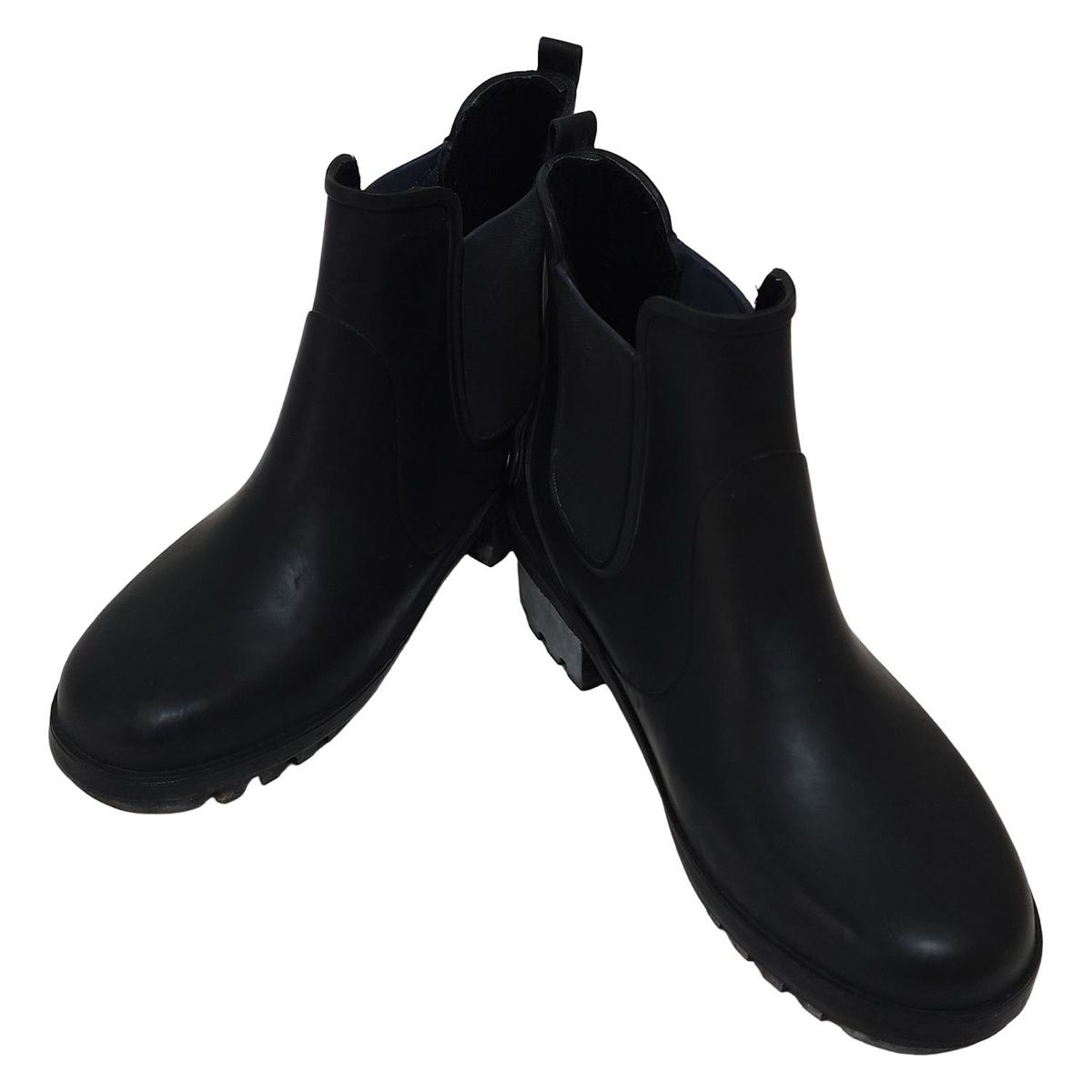 DIANA ダイアナ レインブーツ M レディース - 黒 サイドゴア風