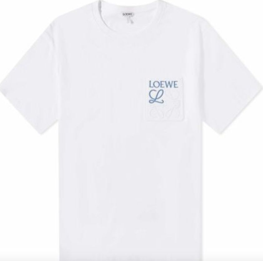 【LOEWE】アナグラムAnagramポケット Tシャツ Loewe Men's Anagram Pocket T-Shirt in Black Loewe