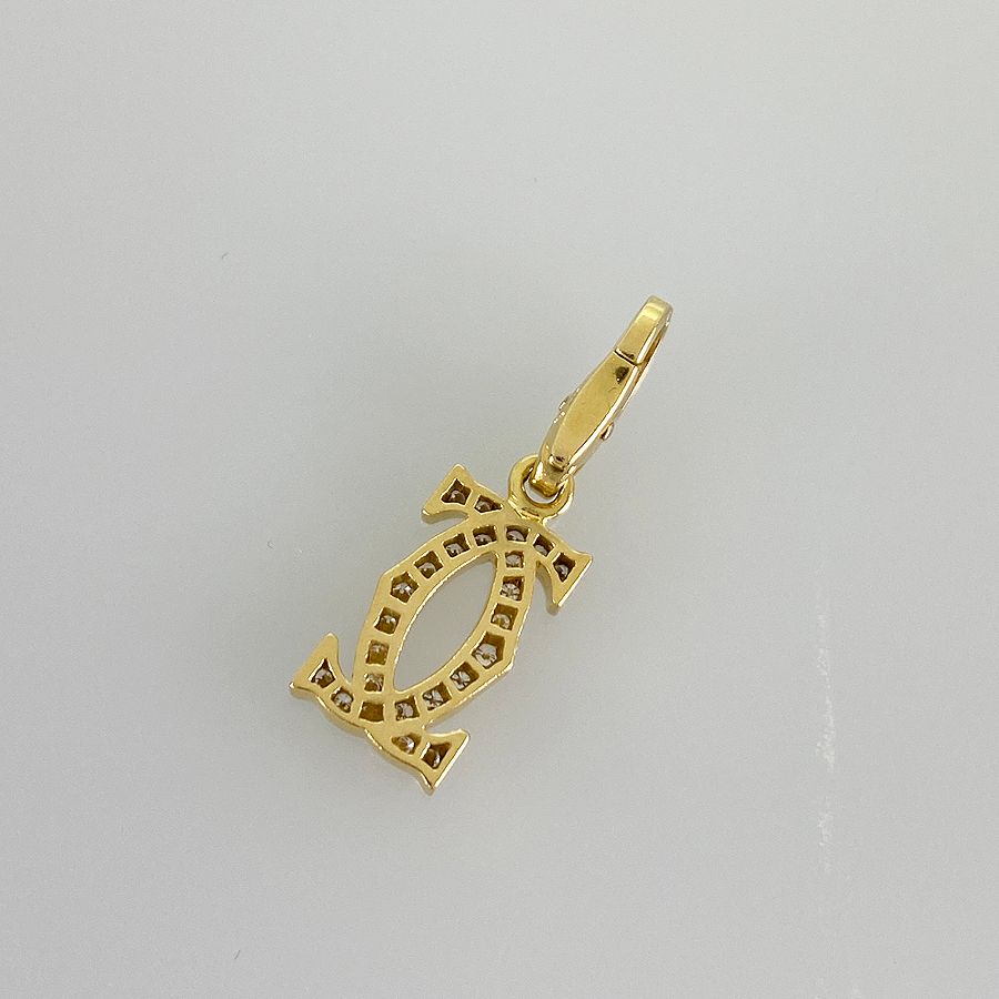 カルティエ Cartier 2Cダイヤ K18YG ダイヤモンド ペンダント
