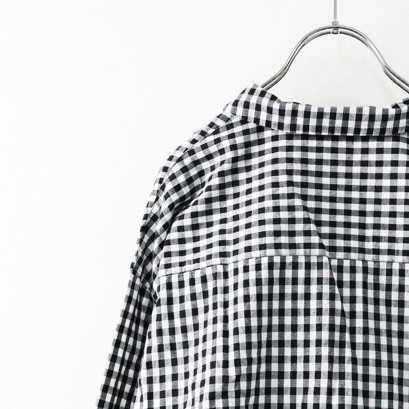 極美品 ガーゼ グラム Gauze# (g) ギンガムチェックリボンシャツ