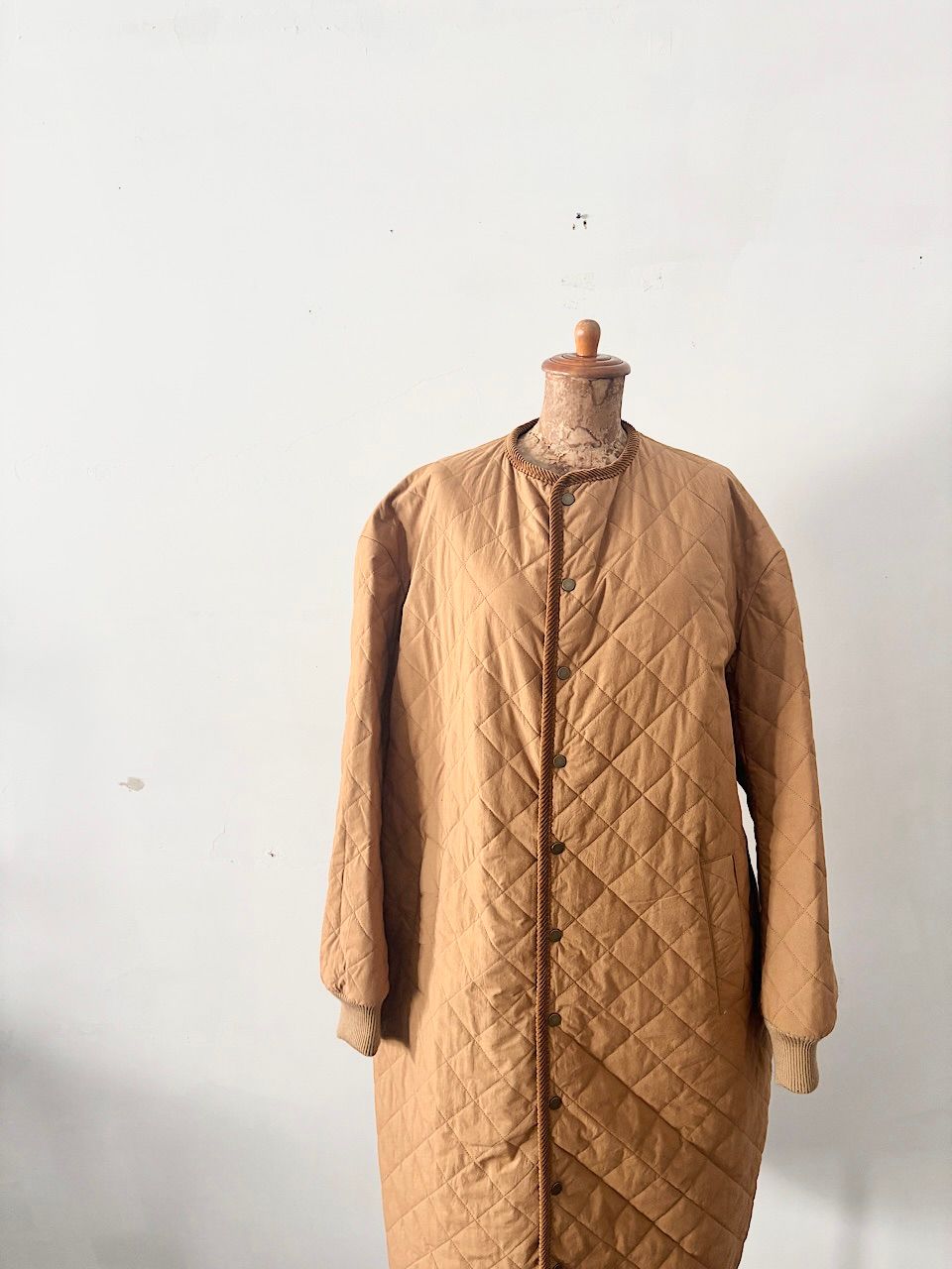 キルティング ロングコート