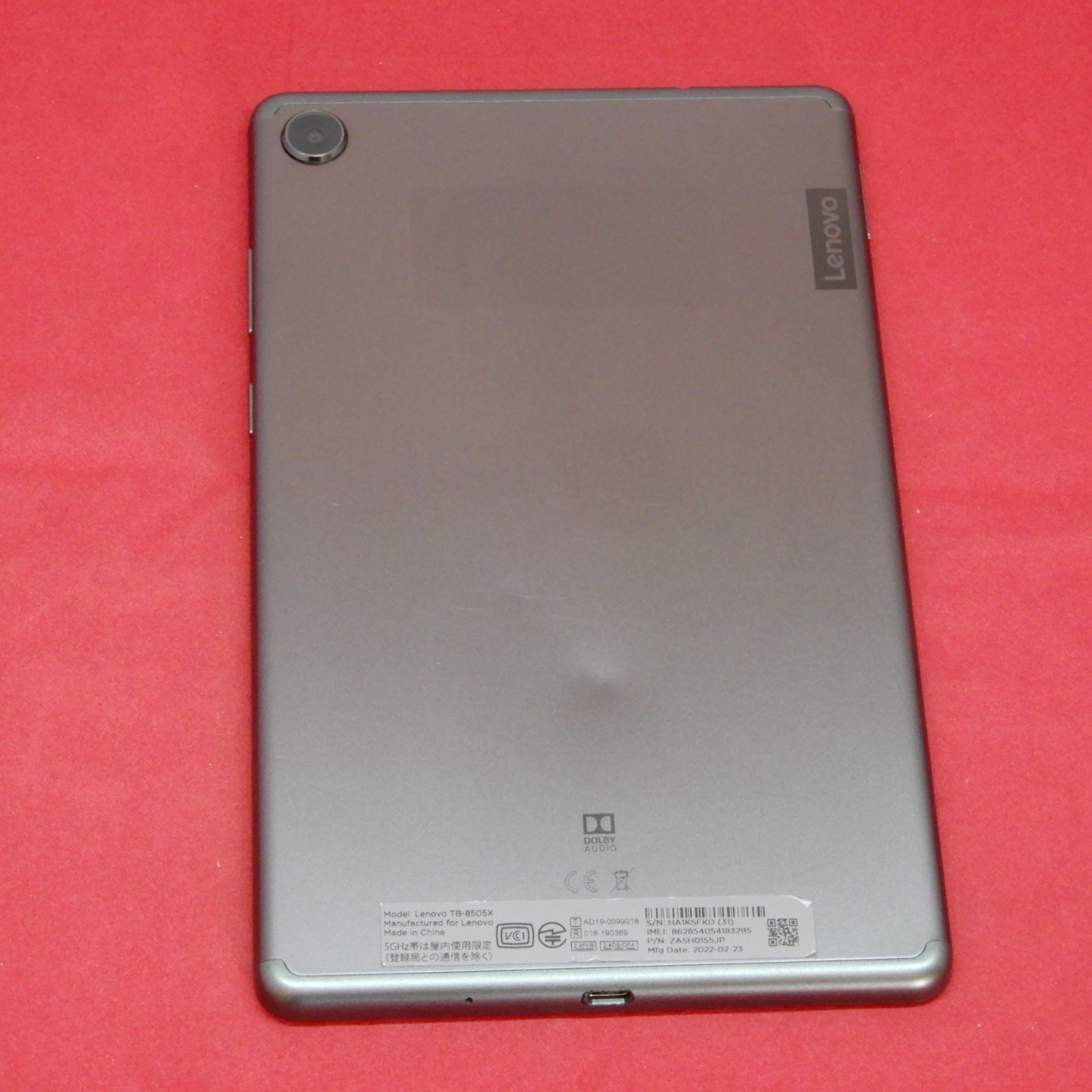 Lenovo TAB M8 TB-8505X ZA5H0155JP SIMフリー 8インチ ｱﾝｱ