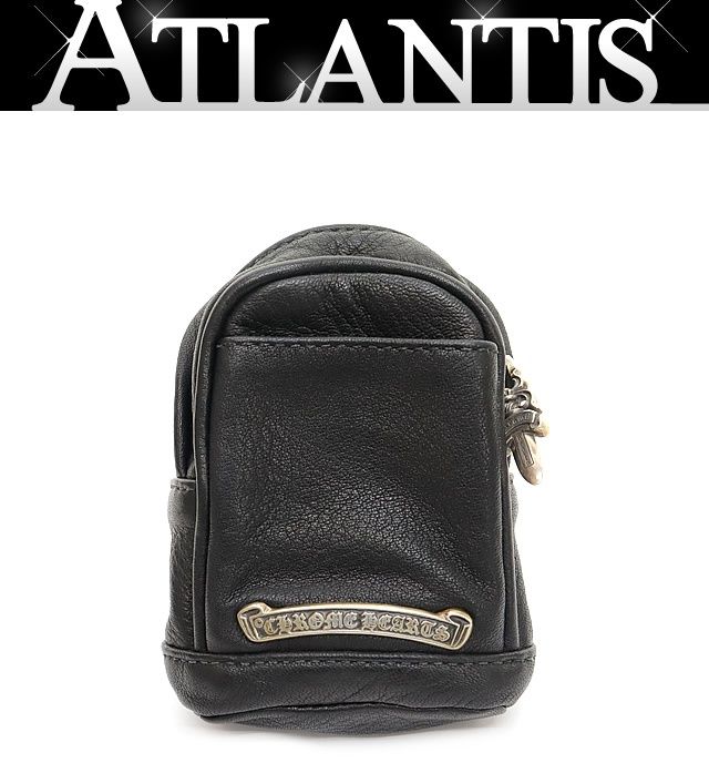CHROME HEARTS 銀座店 クロムハーツ WRISTHER BACK PACK ブレス ポーチ レザー シルバー SV925 黒 98319