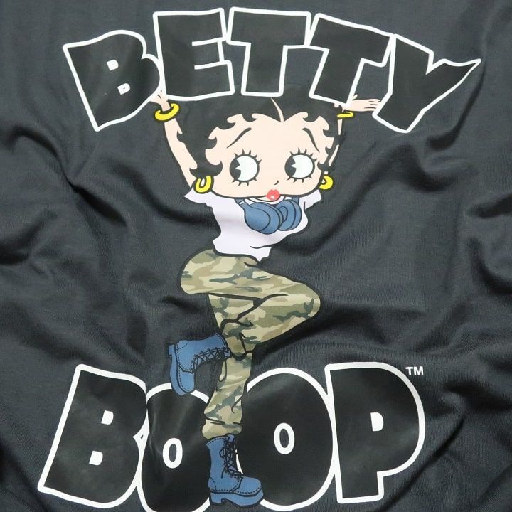 ベティーブープ tシャツ ベティちゃん Tシャツ 半袖 迷彩/ミリタリー 