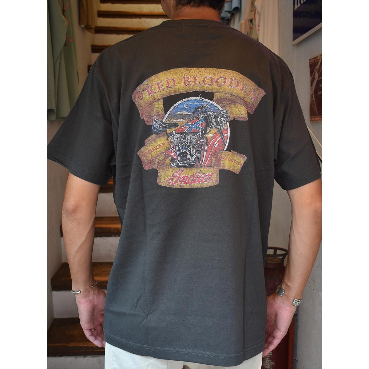 新品】 Indian インディアン VINTAGE TEE RED BLOODED メンズ