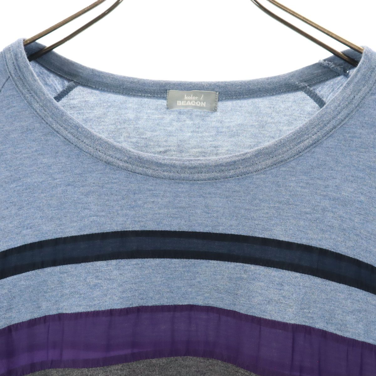 【美品‼️】kolor beacon カラービーコン ビッグボーダー tシャツ 新品20ss kolor BEACON カラービーコン ボーダー タートル 半袖T