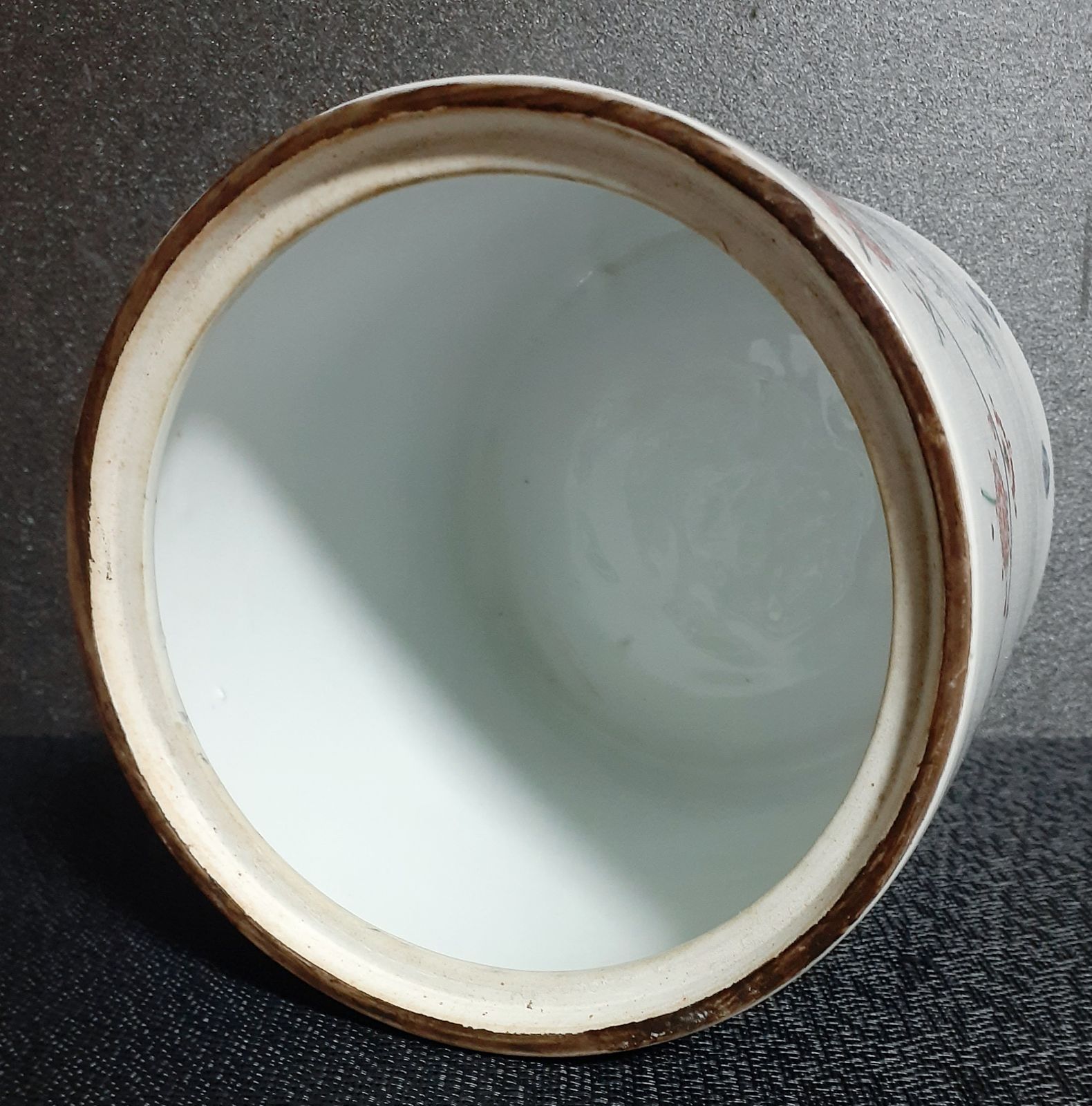 明治時代～大正時代ころ 錦手 【柿右衛門手】 梅に鶯 生垣図 水指