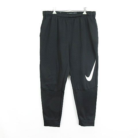 ナイキ　サーマグラフィック　テーパードパンツ　黒　ロゴ　ドライフィット　【M】 ナイキ スウェットジョガーパンツ メンズ TF グラフィック