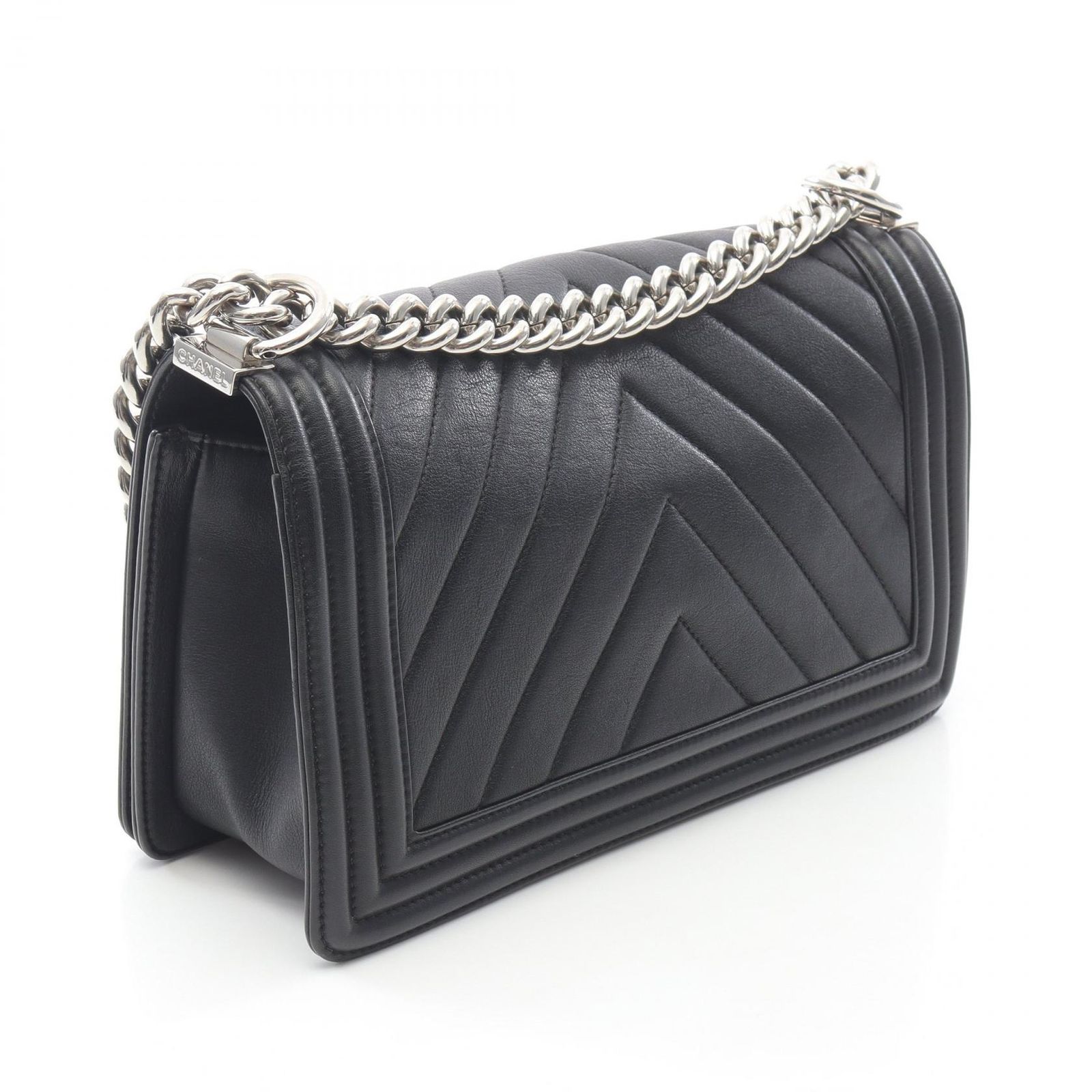 シャネル CHANEL ショルダーバッグ ボーイシャネル シェブロン V