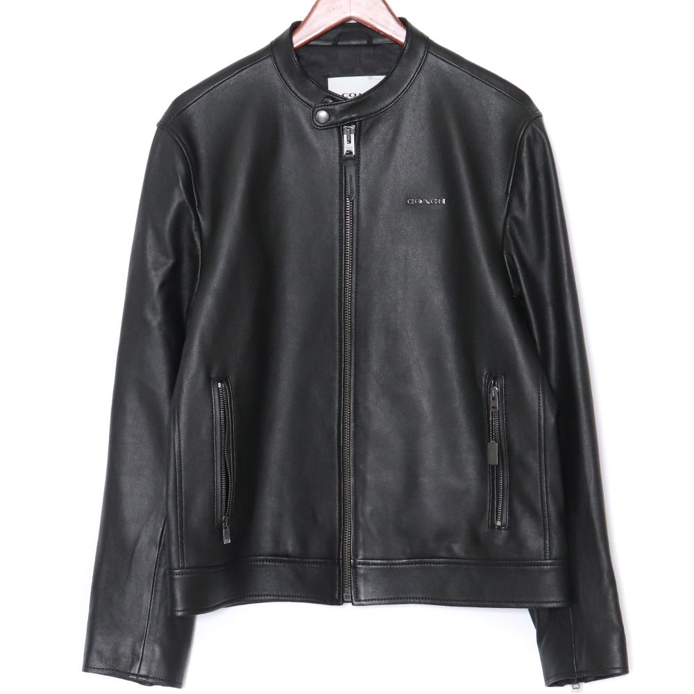 ☆未使用　COACH ラムレザージャケット COACH ラムレザーレーサージャケット Lサイズ - メルカリ