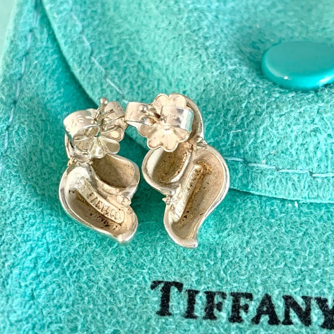 オールドティファニー ツイスト シェル 925 585 コンビ ピアス HO4e
