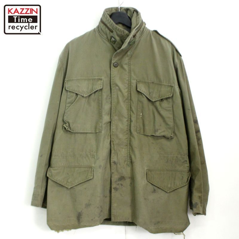 70s vintage U.S.ARMY 無地 グレーライナー M-65 フィールド 3rd ミリタリージャケット メンズ Lサイズ相当