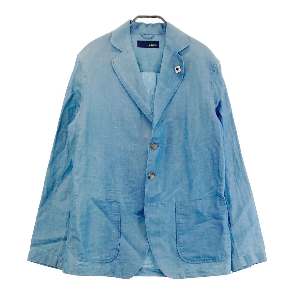 LARDINI ラルディーニ ジャケット 麻混 ブルー系 M LARDINI ラルディーニ ジャケット 麻混 ブルー系 M