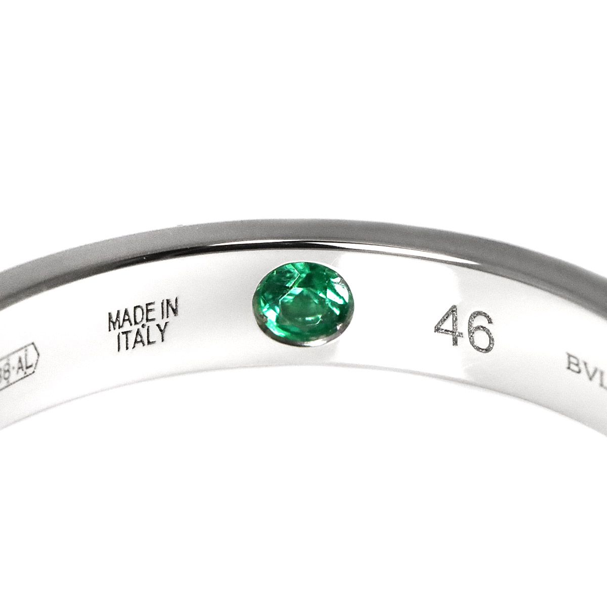 ブルガリ BVLGARI ローマアモール #46 リング エメラルド Pt プラチナ  