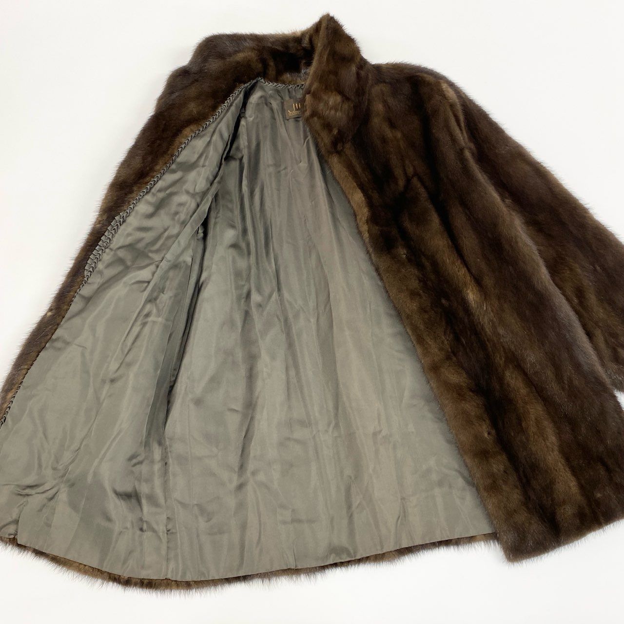 28i29 jindo ジンドー SAGA MINK サガミンク デミバフミンク 毛皮コート ミンクコート ロングコート 14サイズ ブラウン レディースt18r VIDAFM_ORG