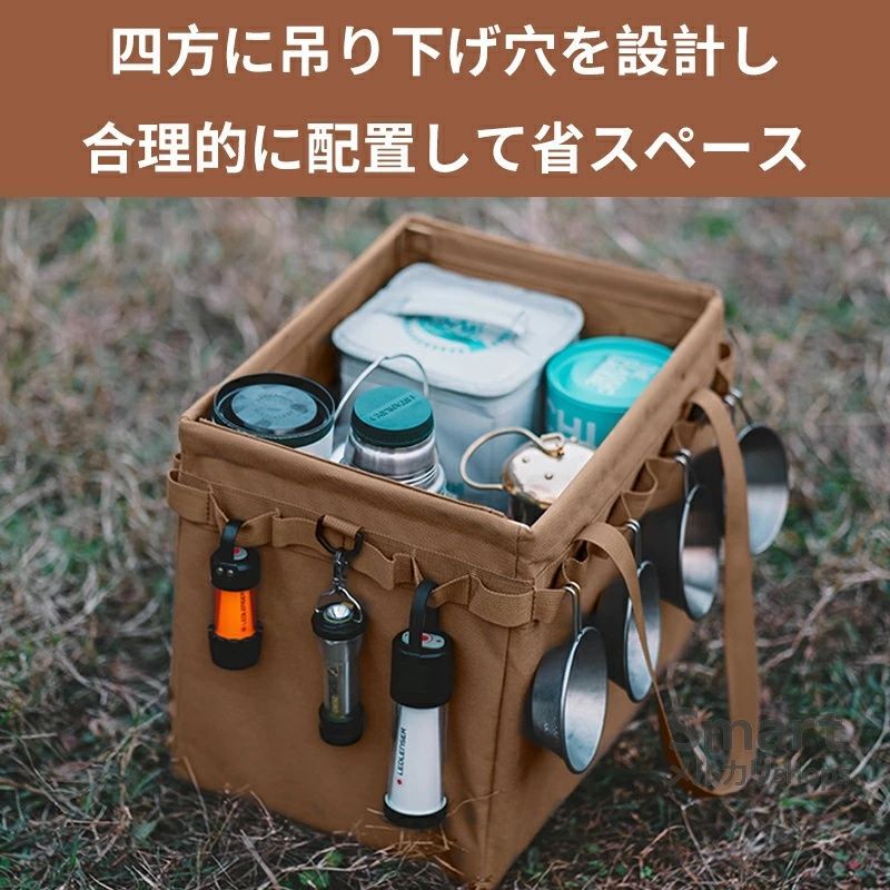 アウトドア収納バッグ キャンプバッグ ギアコンテナ 帆布 大容量