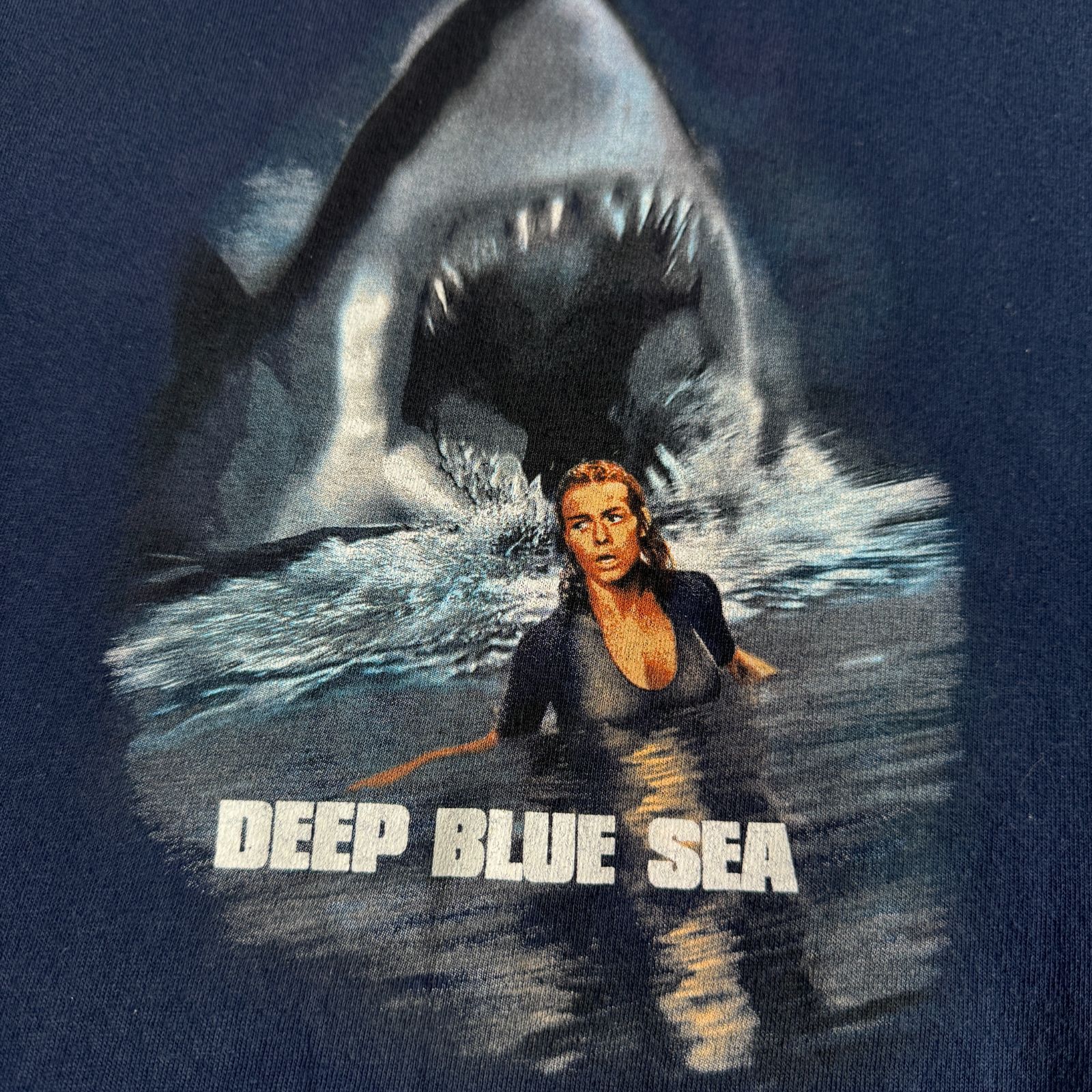 90s Deep Blue Sea プロモーション キャッチコピー Tシャツ XLサイズ