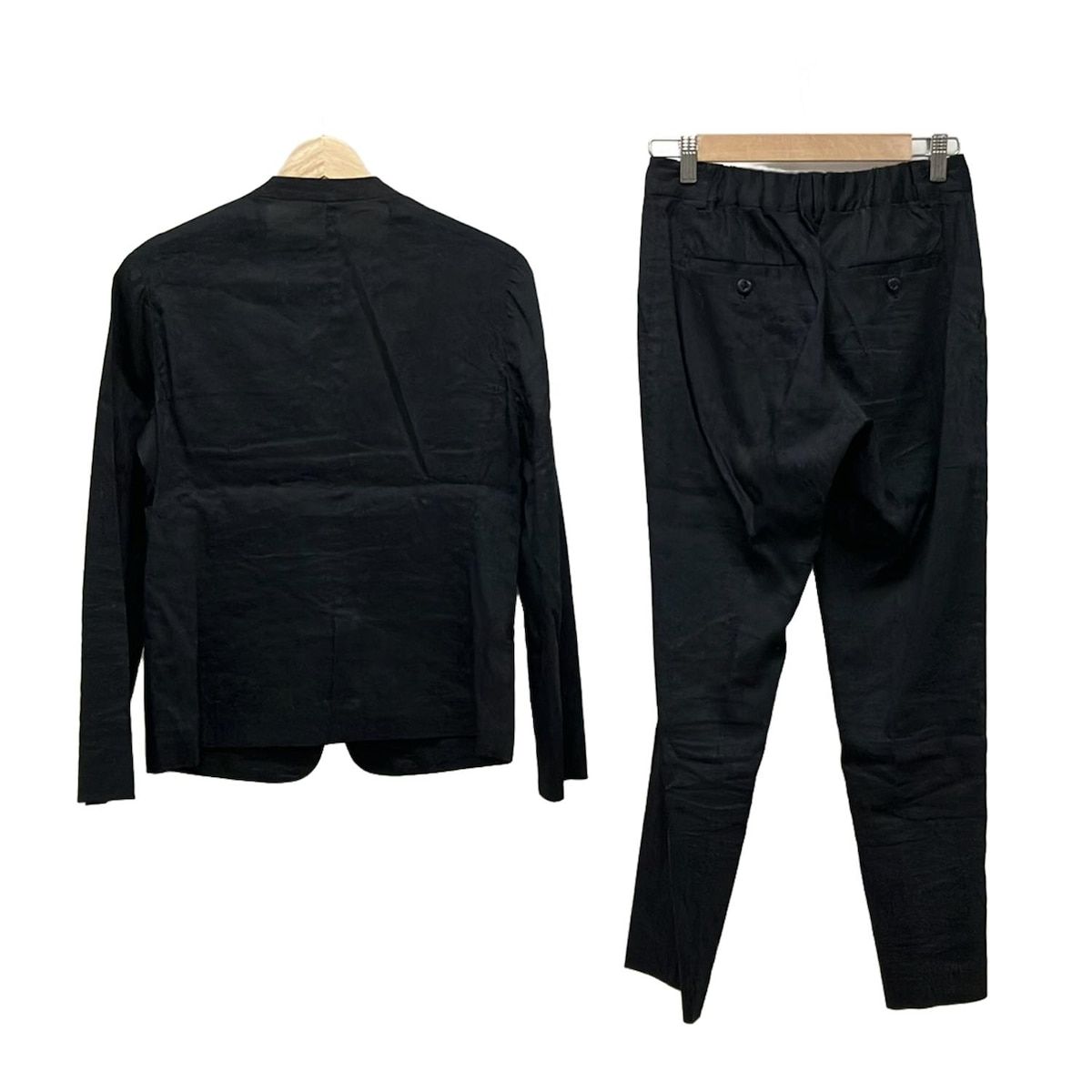 green label relaxing セットアップ パンツ スーツ 黒 L グリーンレーベルリラクシング レディース パンツスーツスーツ