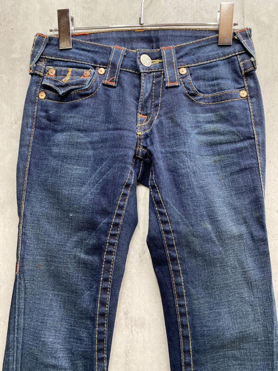 【トゥルーレリジョン】ローライズブーツカットフレアデニム USA製27 股上浅め TRUE RELIGION トゥルーレリジョン ブーツカット フレア