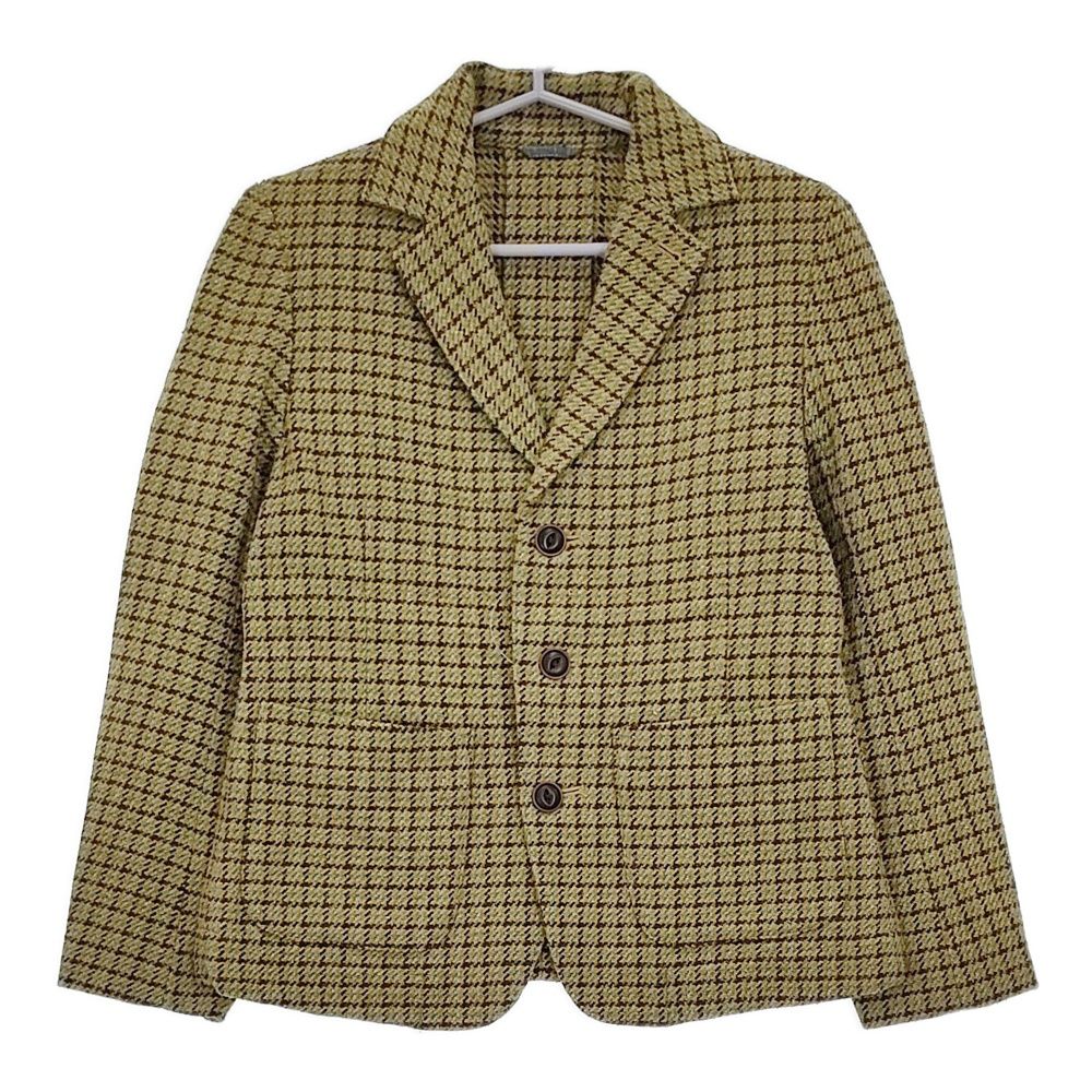 45R/45rpm コットンツイードの四角ジャケット 定価110000円 カーキ グリーン レディース フォーティーファイブアールピーエム【中古】5-0513M♪ 45R/45rpm コットンツイードの四角ジャケット 定価110000円 カーキ
