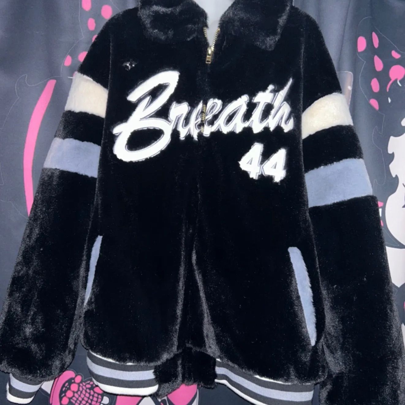 BAD HOP BREATH T-pablow 正規品 ファー ジャケット ブラック Lサイズ