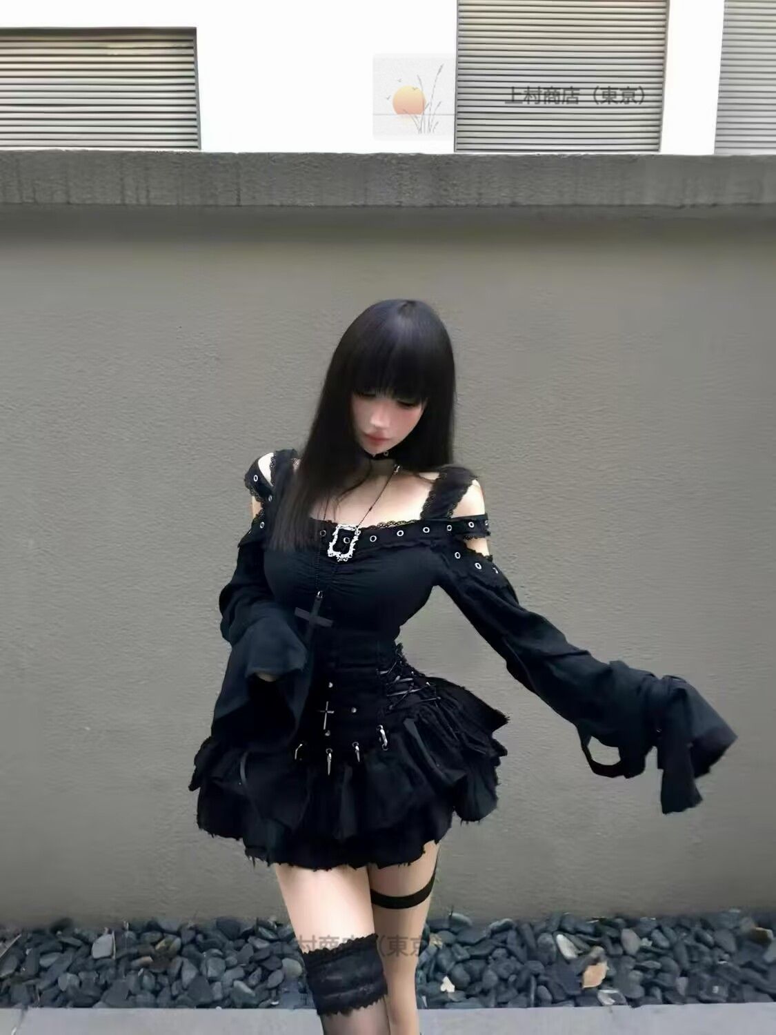 ロリータ セットアップ ミニスカート ブラウス 姫袖 オフ