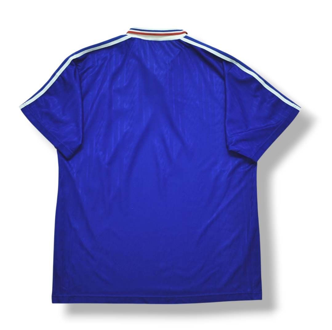 1994年フランス代表adidas サッカーシャツ Lサイズ 青パンツサイズO Men L/XL Adidas 1994 France Blue Soccer Football Jersey