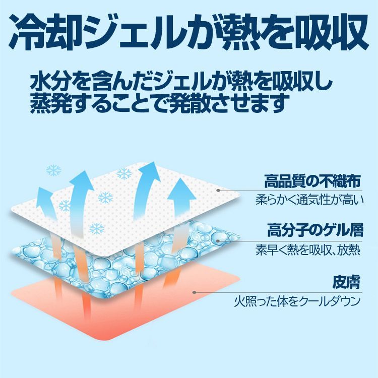 冷却シート 20枚セット 貼る氷のう 12cmx5cm 熱中症対策 お風呂のぼせ対策に クールダウン 心地よいひんやり 冷感 自宅 職場 運転  スポーツ アウトドア 登山に HP-NYCS20S - メルカリ