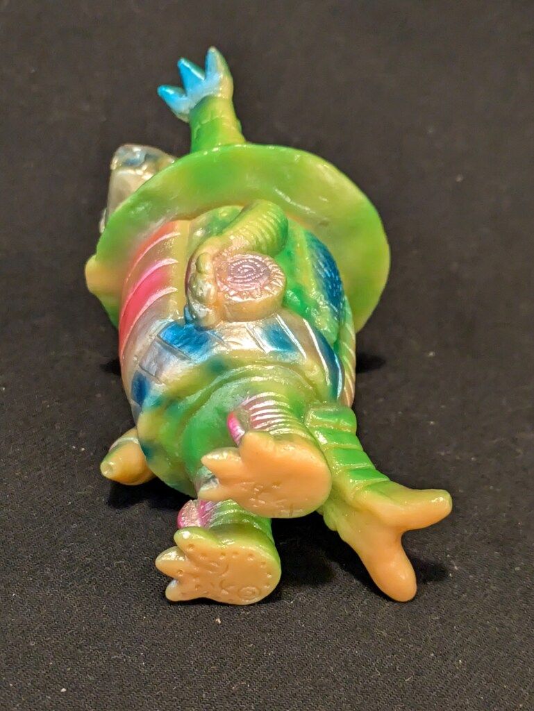 オバケガニ ライトグリーン かに よいこのかいじゅう ソフビ 未使用 カニ よいこのかいじゅうソフビ ギッチョン 肌色成型/緑/銀