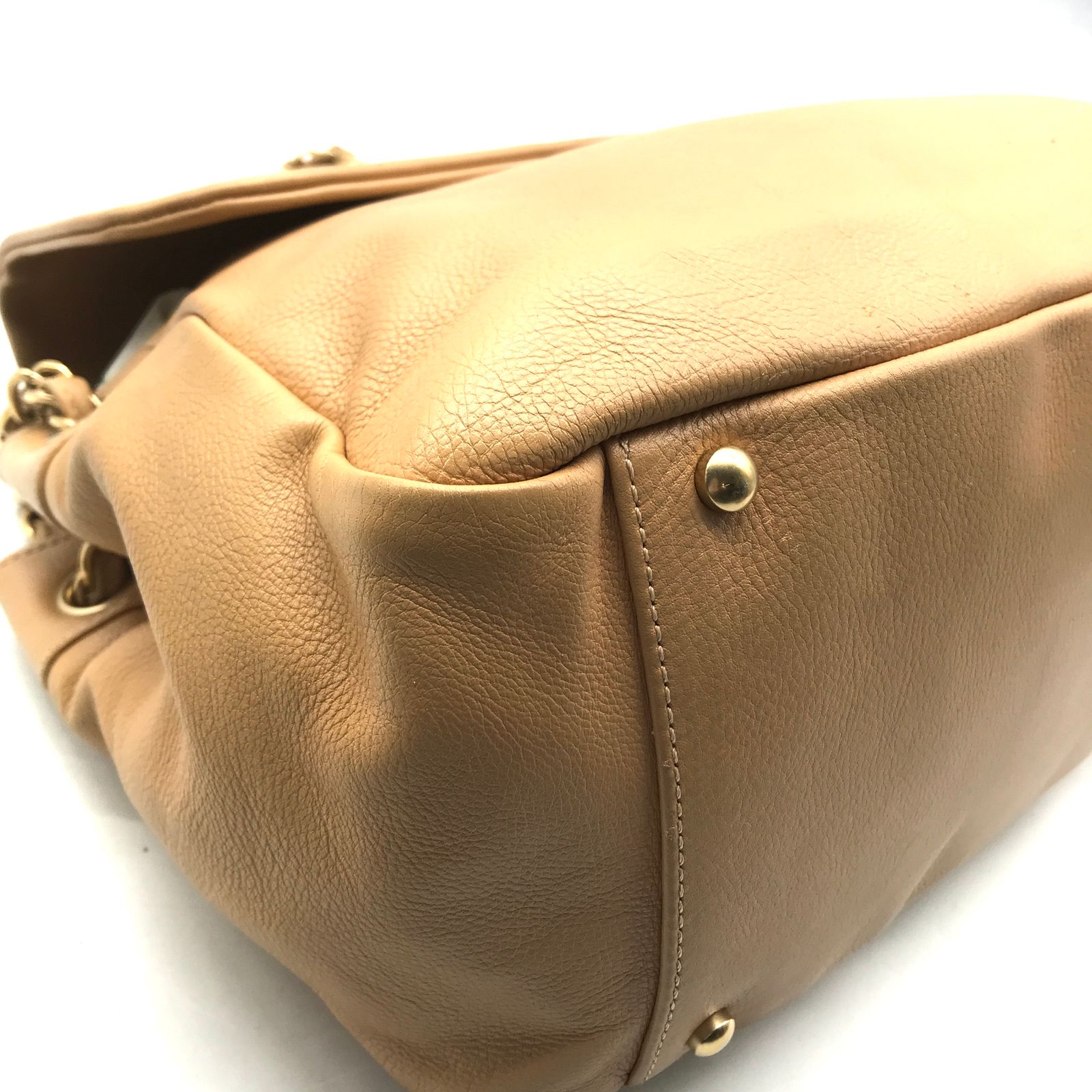 CHANEL シャネル ココマーク メタル ロゴ ラムスキン シングル  