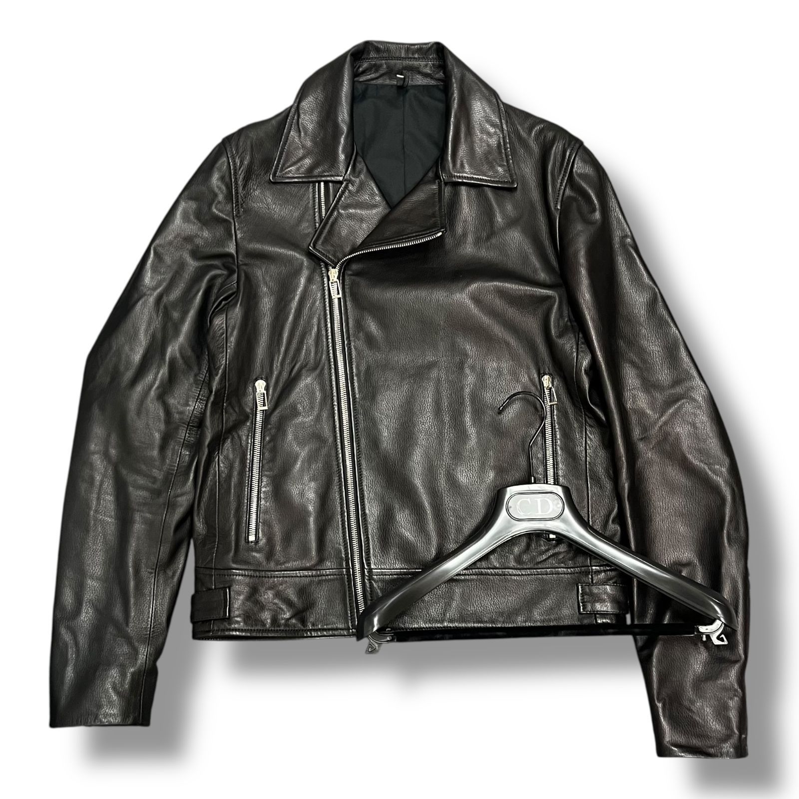 国内正規 Dior Homme ラムレザージャケット ダブルライダース