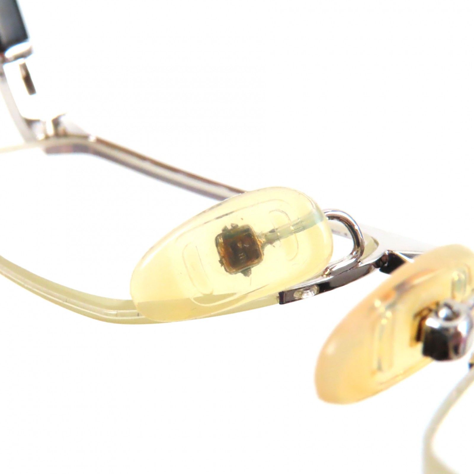 良品▽Cartier カルティエ ハーフリム ロゴ入り メガネ 眼鏡 アイ