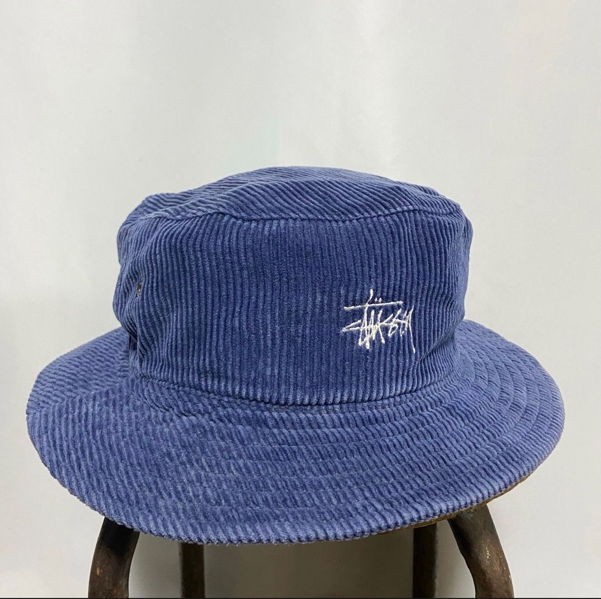 90s OLD STUSSY バケットハット ショーンフォント紺タグ - ハット