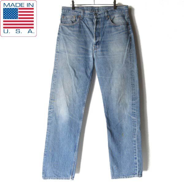 1989年製 USA製 リーバイス 501 激ヒゲ ハチマル ジーンズ 実寸W34 L31 アメリカ製 80s 旧6 524刻印 ビンテージ D151-21-0015ZVN