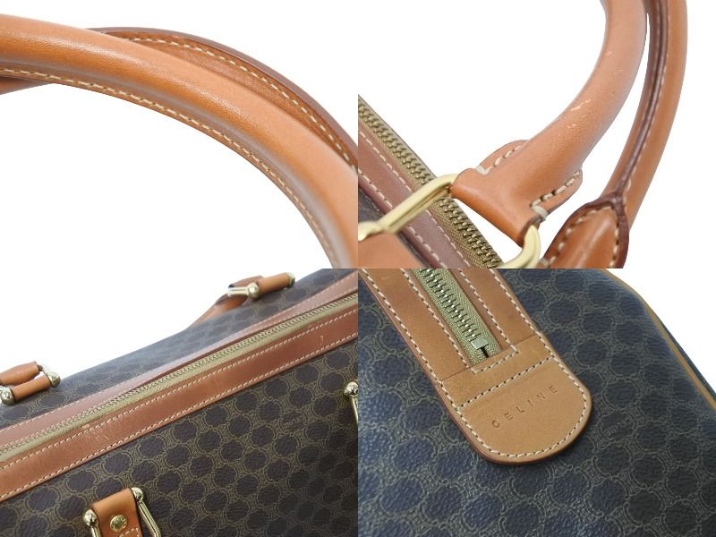 CELINE セリーヌ ミニボストンバッグ ハンドバッグ マカダム柄 PVC